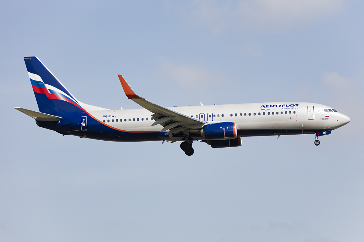 Aeroflot, VQ-BWC, Boeing, B737-8LJ, 28.10.2016, AGP, Malaga, Spain 



