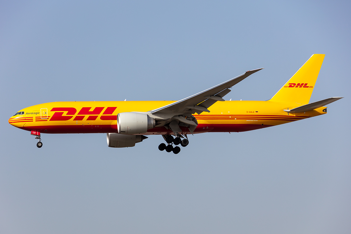 AeroLogic ( DHL ), D-AALQ, Boeing, B777-FNT, 24.02.2021, FRA, Frankfurt, Germany