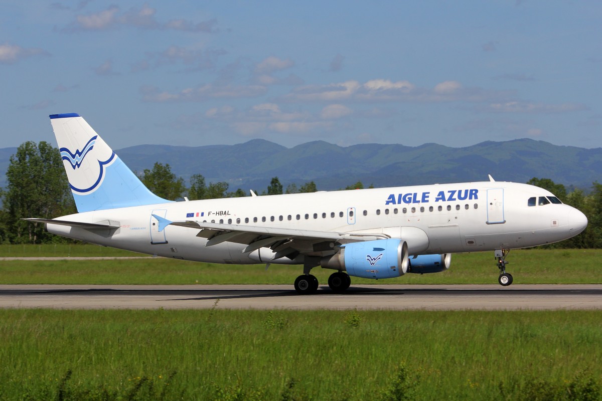Aigle Azur, F-HBAL, Airbus A319-111, 7.Mai 2015, BSL  Basel, Switzerland.