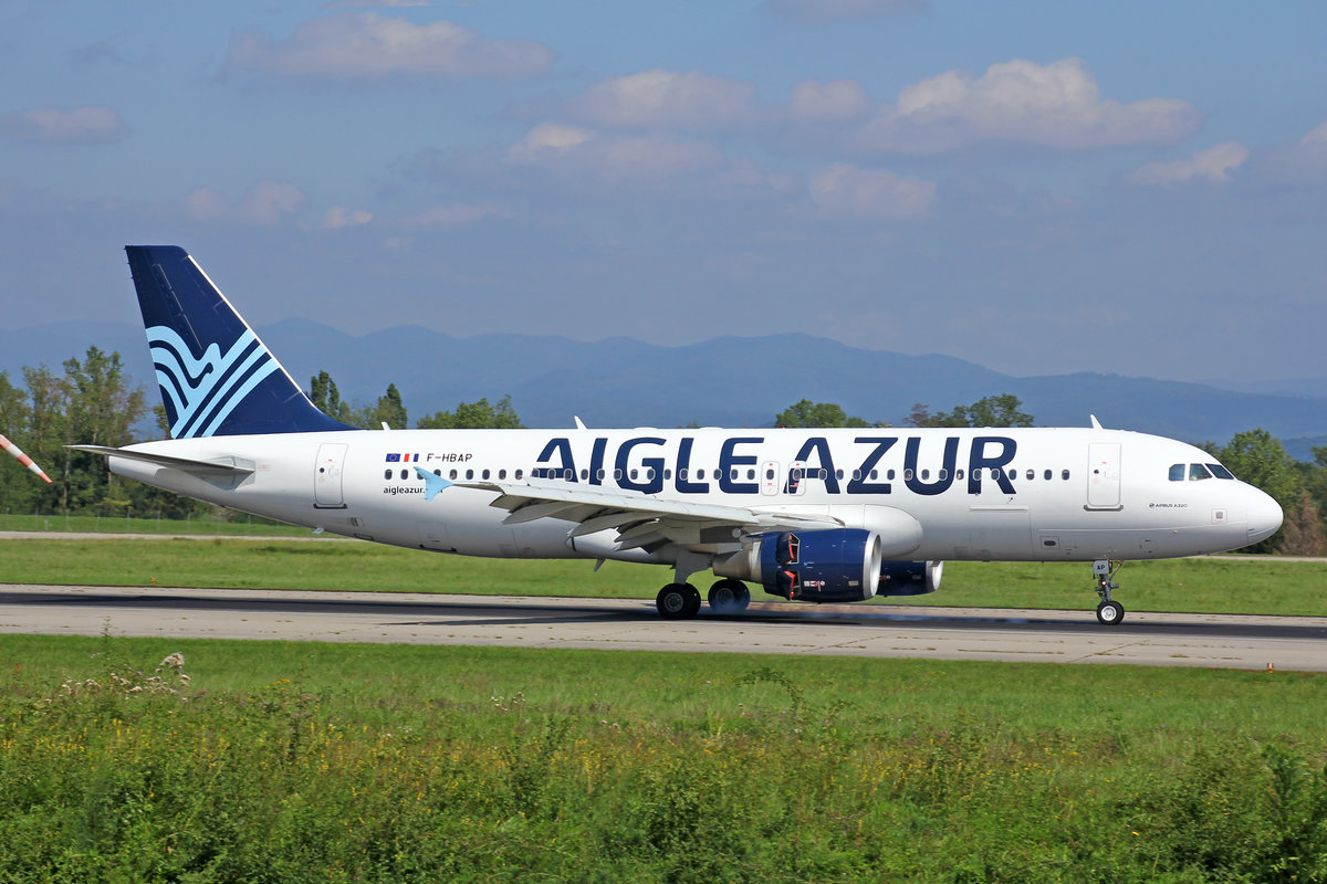 Aigle Azur, F-HBAP, Airbus A320-214, msn: 4675,  24.August 2019, BSL Basel-Mülhausen, Switzerland.