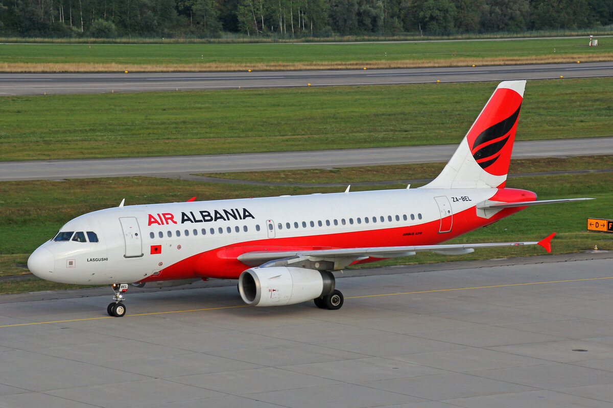 Air Albania, ZA-BEL, Airbus A319-132, msn: 3142, 30.Juli 2022, ZRH Zürich, Switzerland.