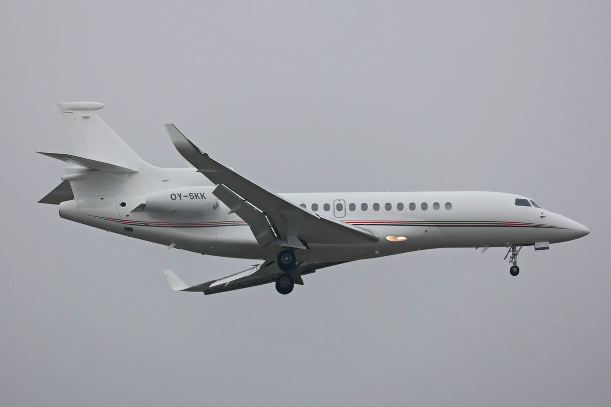 Air Alsie, OY-SKK, Dassault Falcon 8X, msn: 417, 20.Januar 2025, ZRH Z�rich, Switzerland.