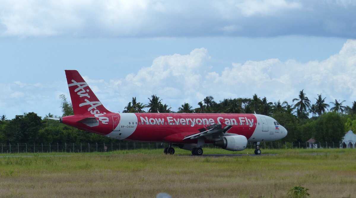 Air Asia, Airbus A 320-216, RP-C8941, Bohol/Panglao International Airport (TAG/RPSP), 27.4.2025