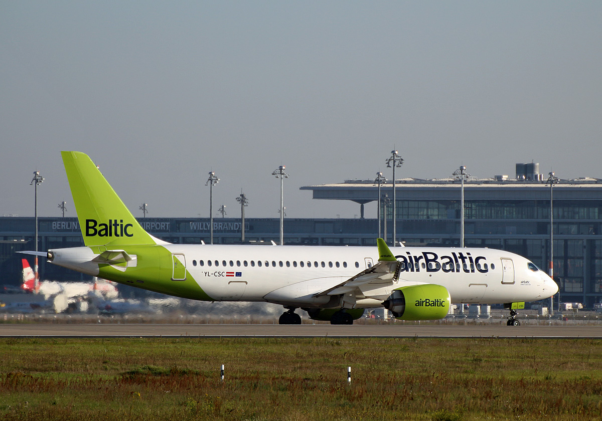 Air Baltic, Airbus A 220-300, YL-CSC, BER, 09.10.2021