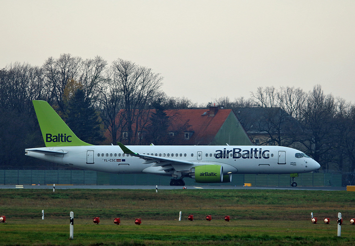Air Baltic, CS-300, YL-CSC, TXL, 26.11.2017