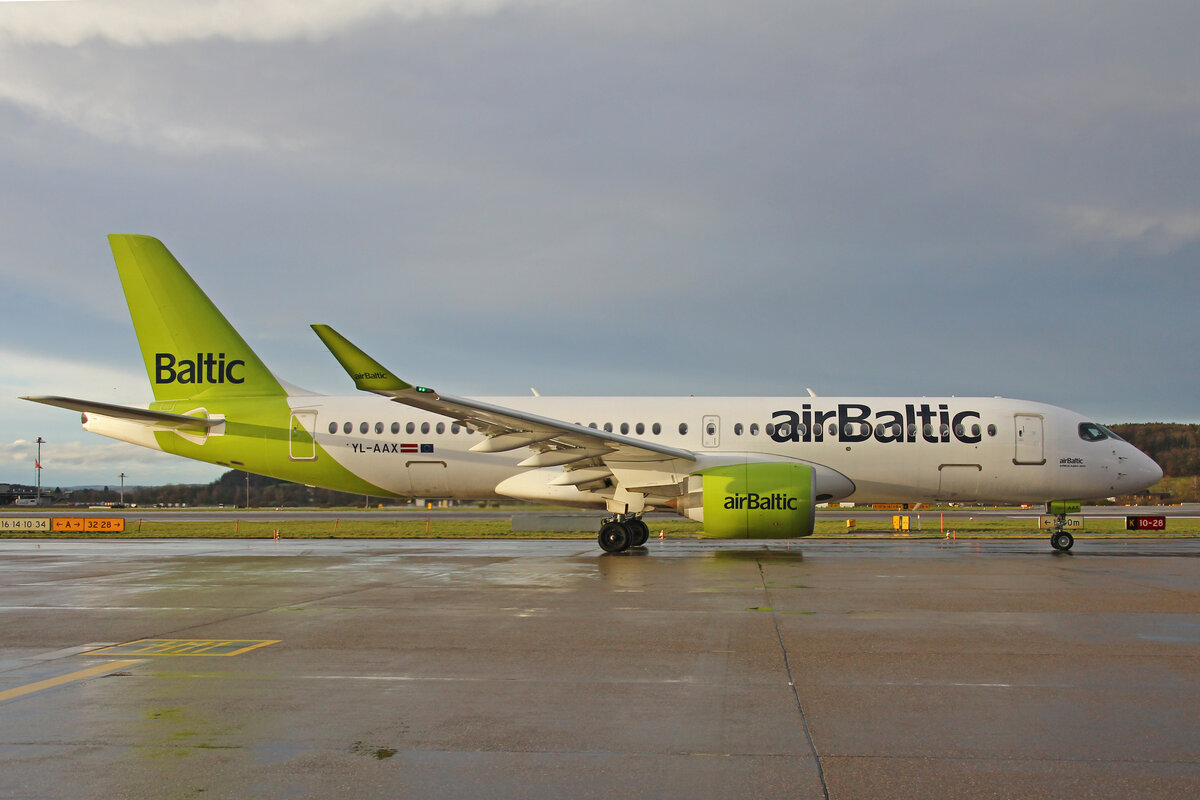 Air Baltic, YL-AAX, Airbus A220-371, msn: 55094, 26.März 2023, ZRH Zürich, Switzerland.