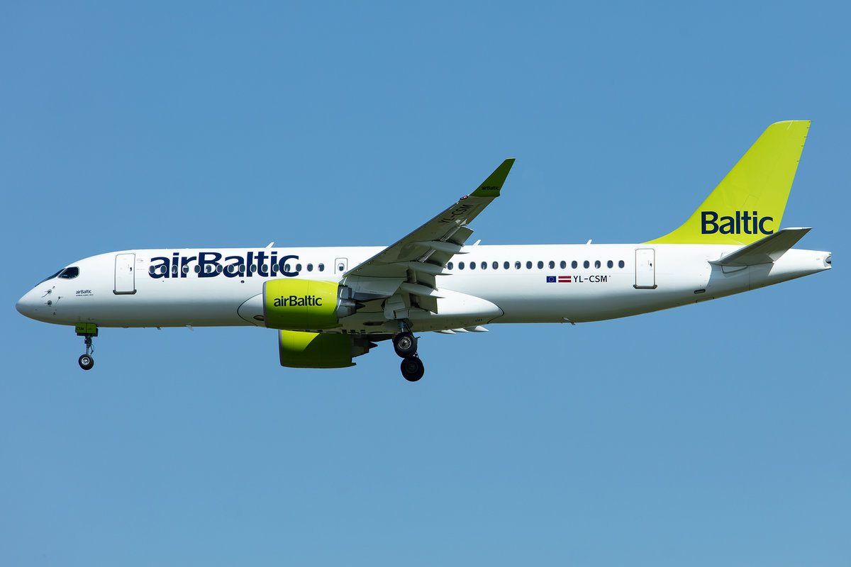 Air Baltic, YL-CSM, Airbus, A220-300, 02.05.2019, MUC, München, Germany


