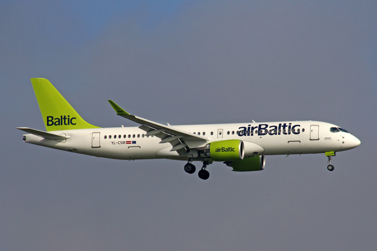 Air Baltic, YL-CSM, Airbus A220-300, msn: 55042, 26,Oktober 2019, ZRH Zürich, Switzerland.