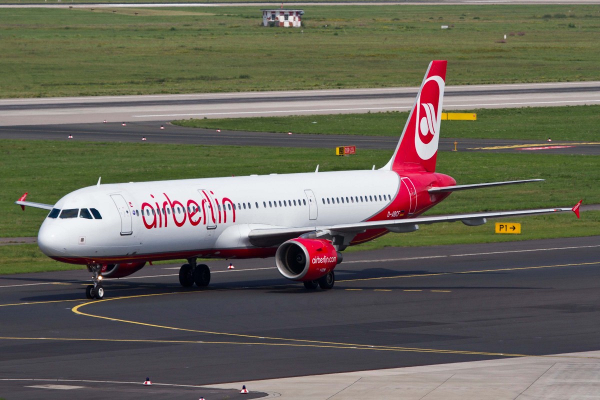 Air Berlin (AB-BER), D-ABCF, Airbus, A 321-211, 22.08.2015, DUS-EDDL, Düsseldorf, Germany 