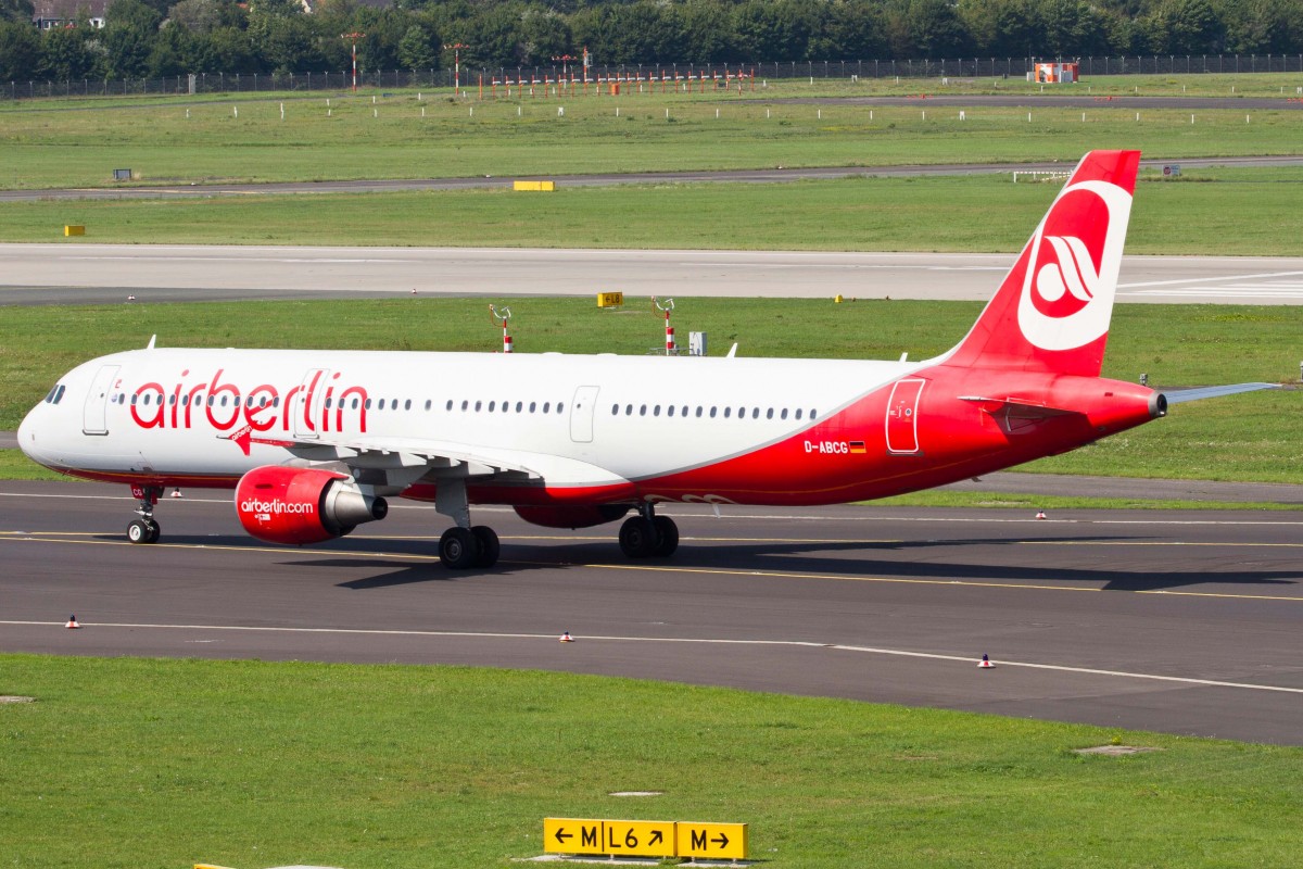 Air Berlin (AB-BER), D-ABCG, Airbus, A 321-211, 22.08.2015, DUS-EDDL, Düsseldorf, Germany 