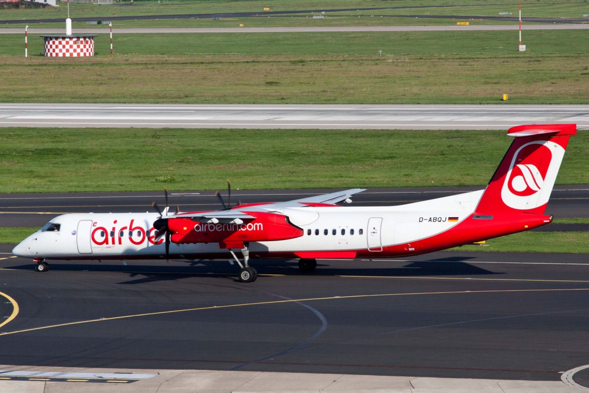 Air Berlin (AB-BER), D-ABQJ, Bombardier, DHC-8-402 Q, 22.08.2015, DUS-EDDL, Düsseldorf, Germany 