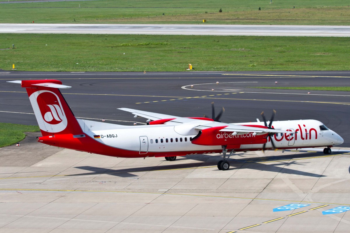 Air Berlin (AB-BER), D-ABQJ, Bombardier, DHC-8-402 Q, 22.08.2015, DUS-EDDL, Düsseldorf, Germany 