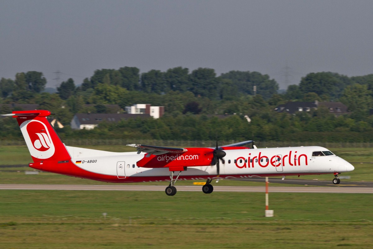 Air Berlin (AB-BER), D-ABQO, Bombardier, DHC-8-402 Q, 22.08.2015, DUS-EDDL, Düsseldorf, Germany 