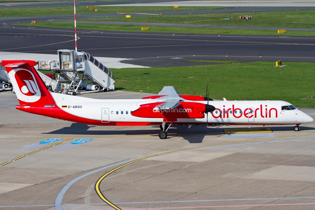 Air Berlin (AB-BER), D-ABQO, Bombardier, DHC-8-402 Q, 22.08.2015, DUS-EDDL, Düsseldorf, Germany 