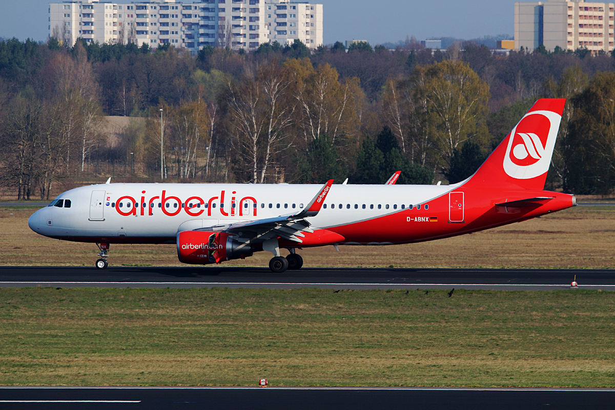 Air Berlin, Airbus A 320-214, D-ABNX, TXL, 09.04.2016