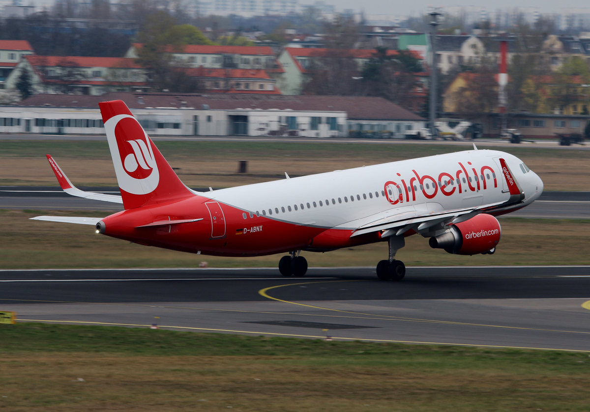 Air Berlin, Airbus A 320-214, D-ABNX, TXL, 10.04.2016