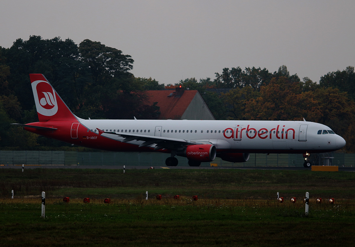 Air Berlin, Airbus A 321-211, D-ABCF, TXL, 23.10.2016