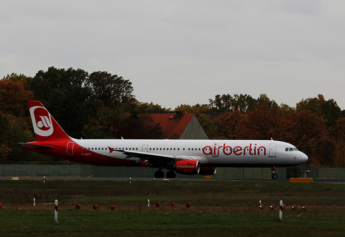 Air Berlin, Airbus A 321-211, D-ABCC, TXL, 29.10.2016