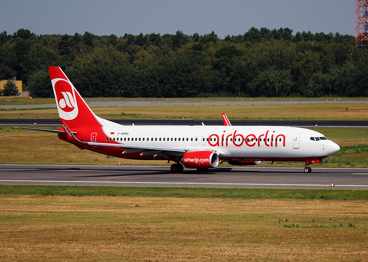 Air Berlin B 737-86J D-ABMD beim Start in Berlin-Tegel am 11.07.2014