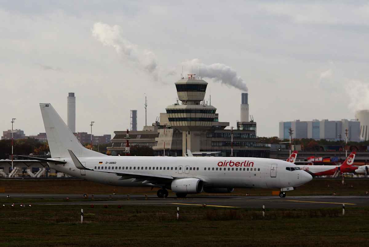 Air Berlin, Boeing B 737-86J, D-ABBD, TXL, 29.10.2016