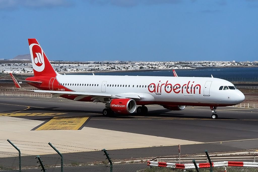 Air Berlin, D-ABCO, Airbus, A321-211, 17.03.2015, ACE, Arrecife, Spain 




