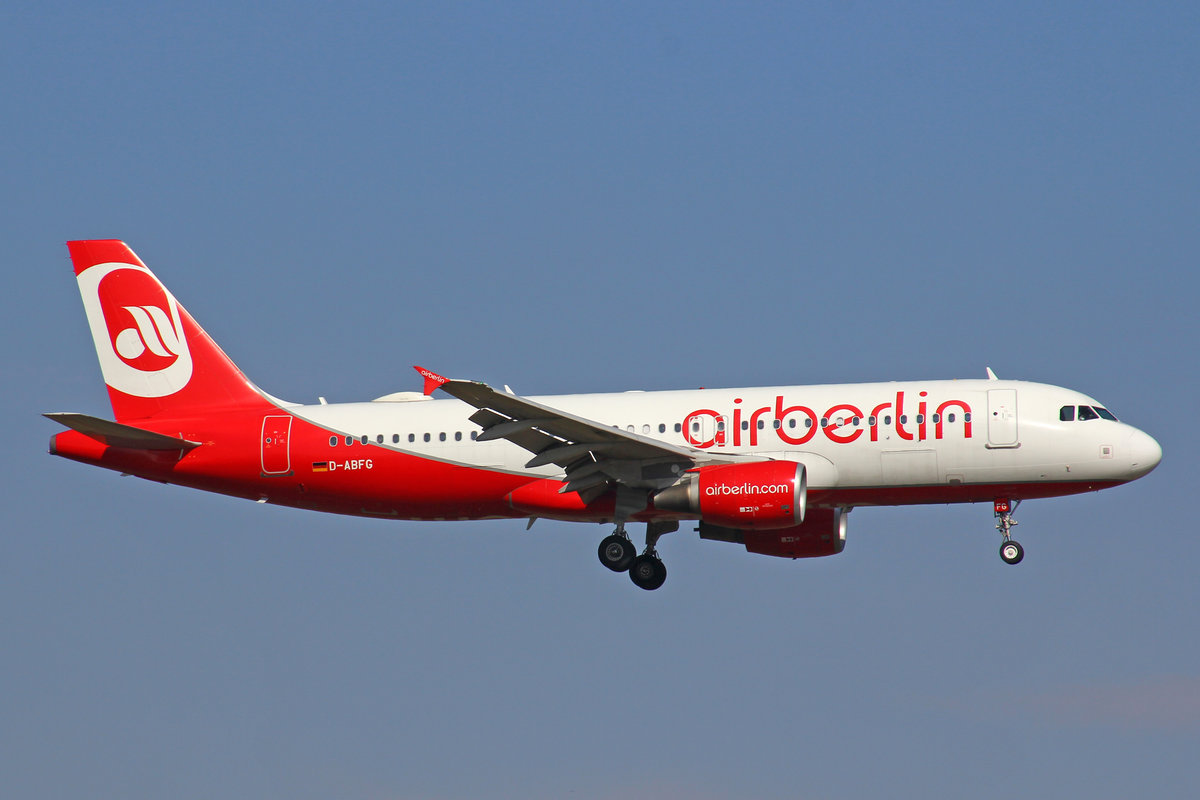 Air Berlin, D-ABFG, Airbus A320-214, 15.März 2017, ZRH Zürich, Switzerland.