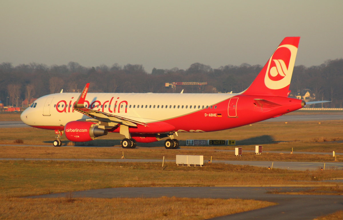 Air Berlin, D-ABHE, (c/n 7474),Airbus A 320-214 (SL), 30.12.2016, XFW-EDHI, Hamburg-Finkenwerder, Germany 
