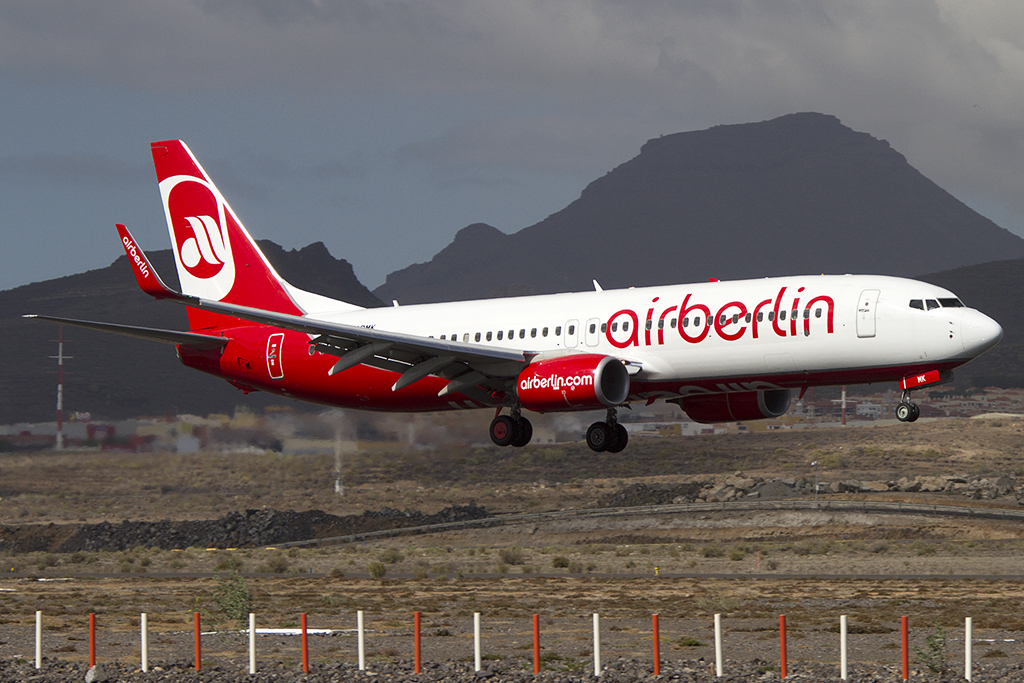 Air Berlin, D-ABMK, Boeing, B737-86J, 18.11.2013, TFS, Teneriffa-Süd, Spain
