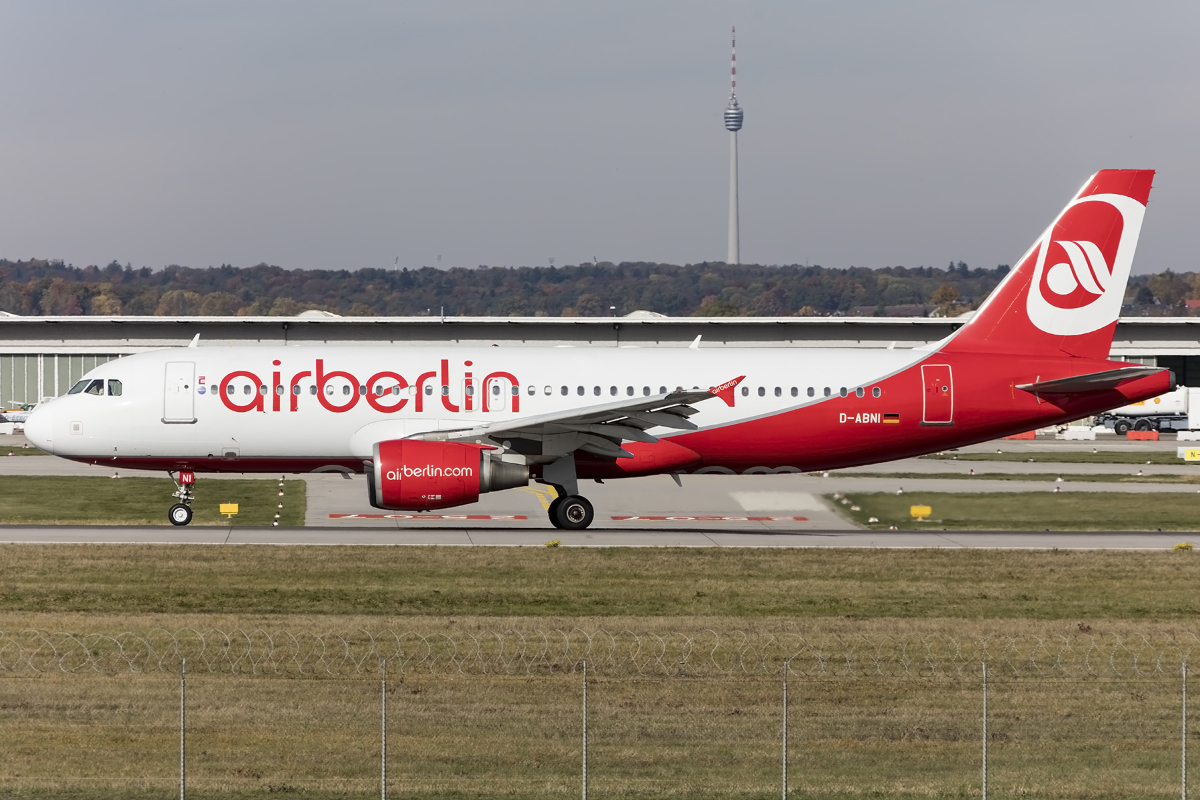 Air Berlin, D-ABNI, Airbus, A320-214, 24.10.2015, STR, Stuttgart, Germany 


