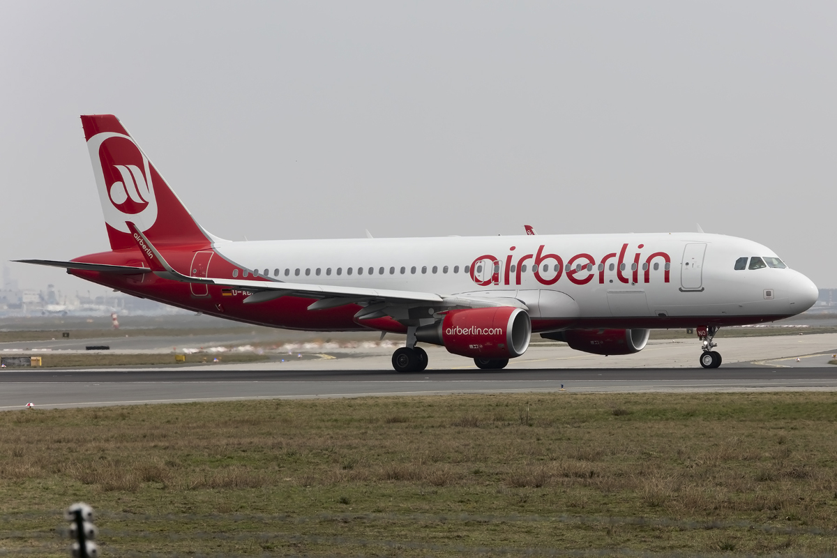 Air Berlin, D-ABNO, Airbus, A320-214, 02.04.2016, FRA, Frankfurt, Germany 



