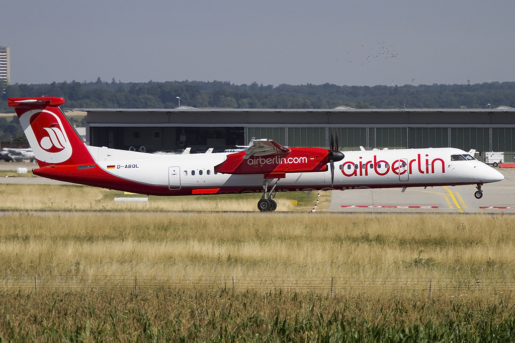 Air Berlin, D-ABQJ, Bombardier, DHC-402Q Dash-8, 24.07.2015, STR, Stuttgart, Germany





