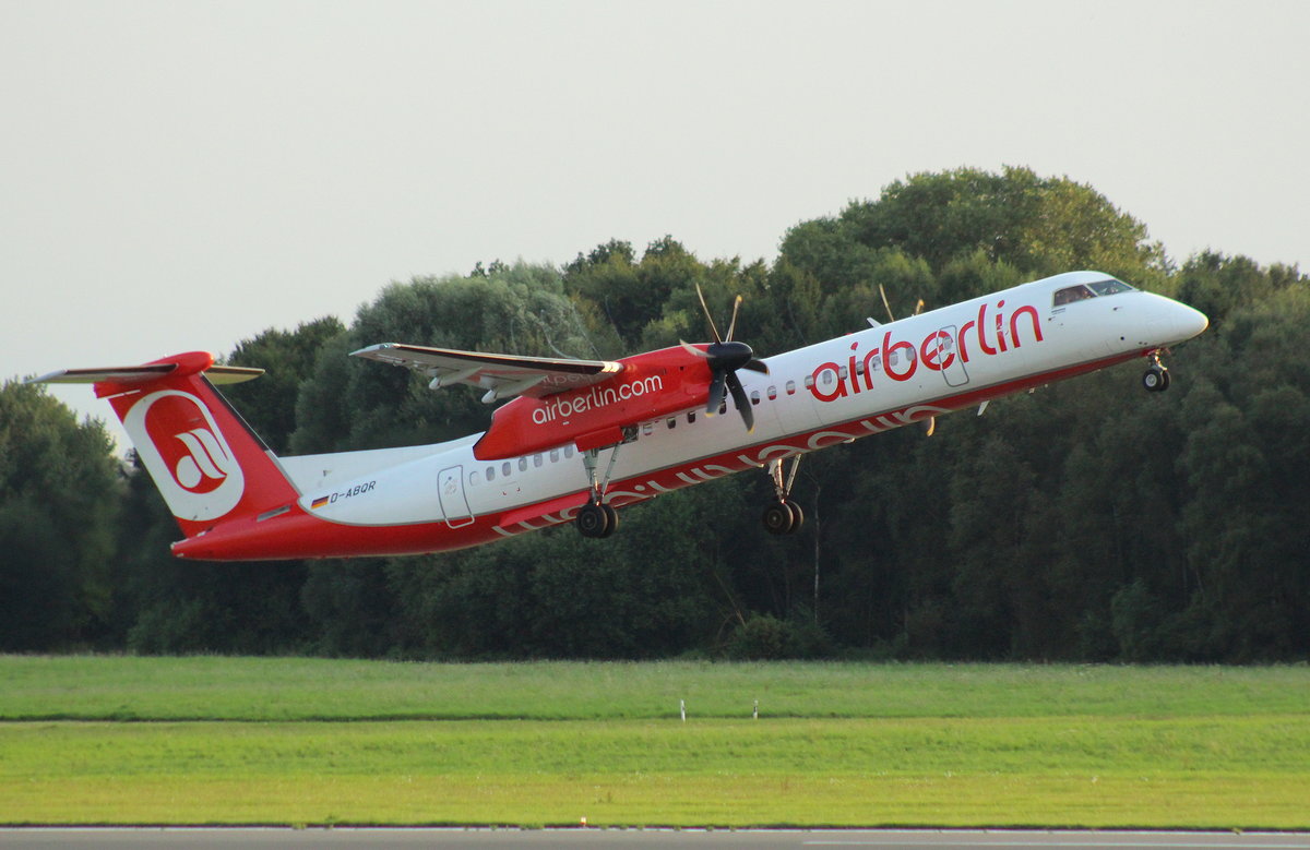 Air Berlin, D-ABQR, MSN 4538, De Havilland Canada DHC8-402Q Dash 8, 24.08.2017, HAM-EDDH, Hamburg, Germany 