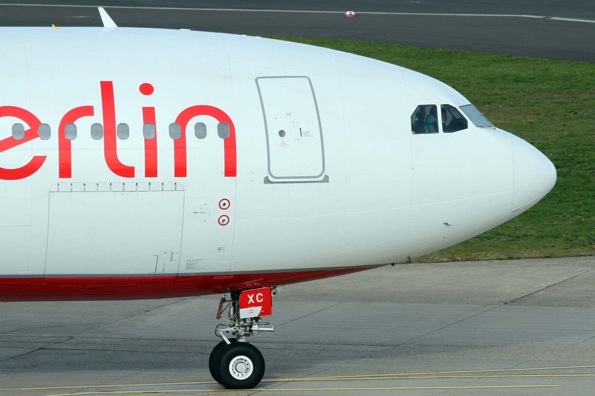 Air Berlin, D-ABXC, Airbus, A 330-223 (Bug/Nose), 03.04.2015, DUS-EDDL, Düsseldorf, Germany
