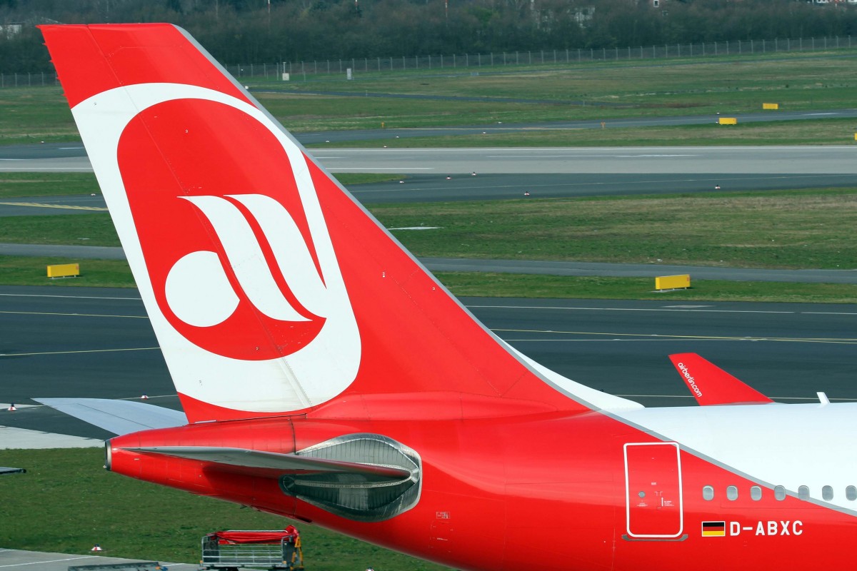 Air Berlin, D-ABXC, Airbus, A 330-223 (Seitenleitwerk/Tail), 03.04.2015, DUS-EDDL, Düsseldorf, Germany