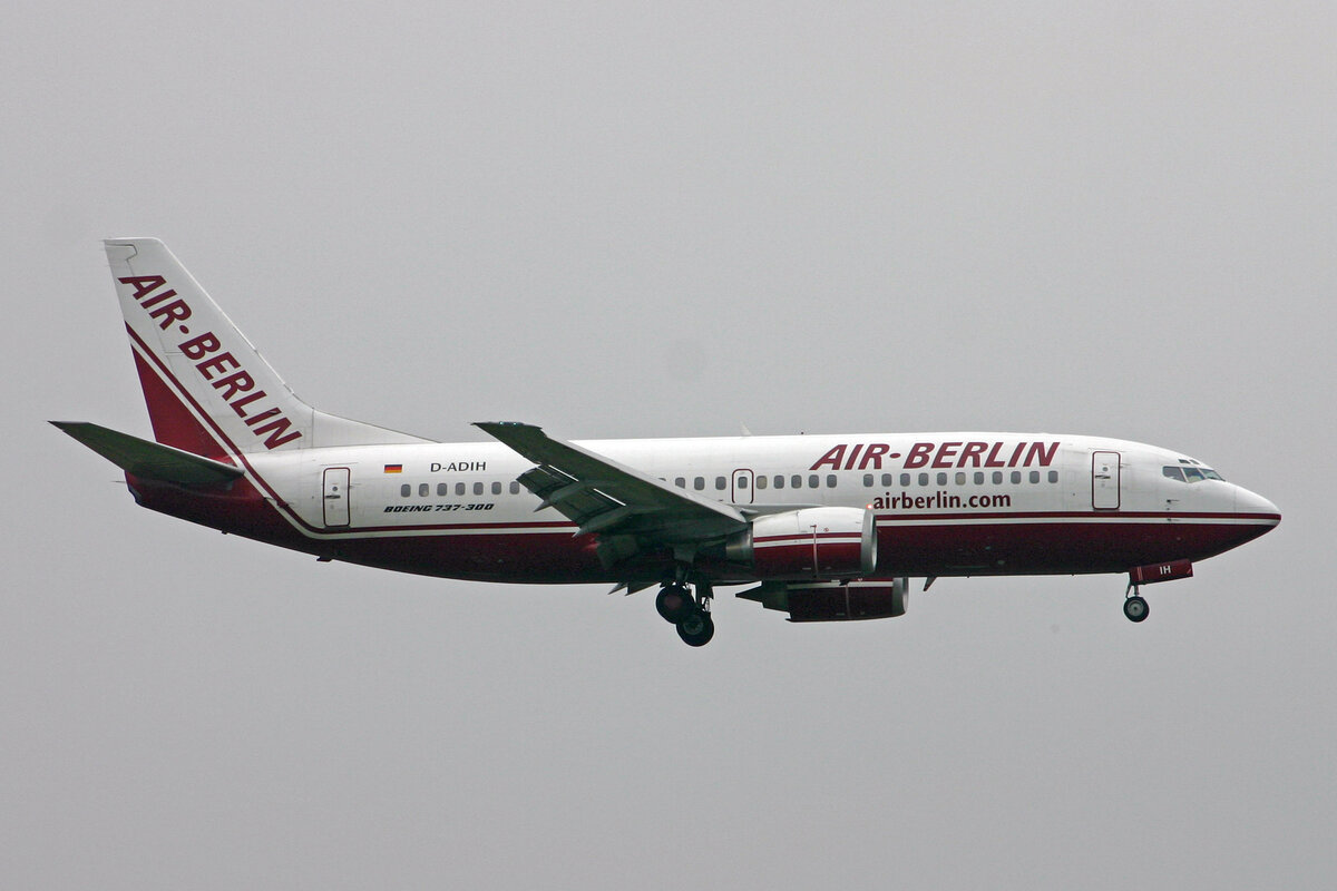Air Berlin, D-ADIH, Boeing B737-3Y0, msn: 23921/1513, 27.Oktober 2007, ZRH Zürich, Switzerland.