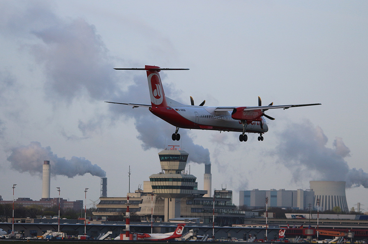 Air Berlin, DHC-8-402Q, D-ABQB, TXL, 14.04.2017