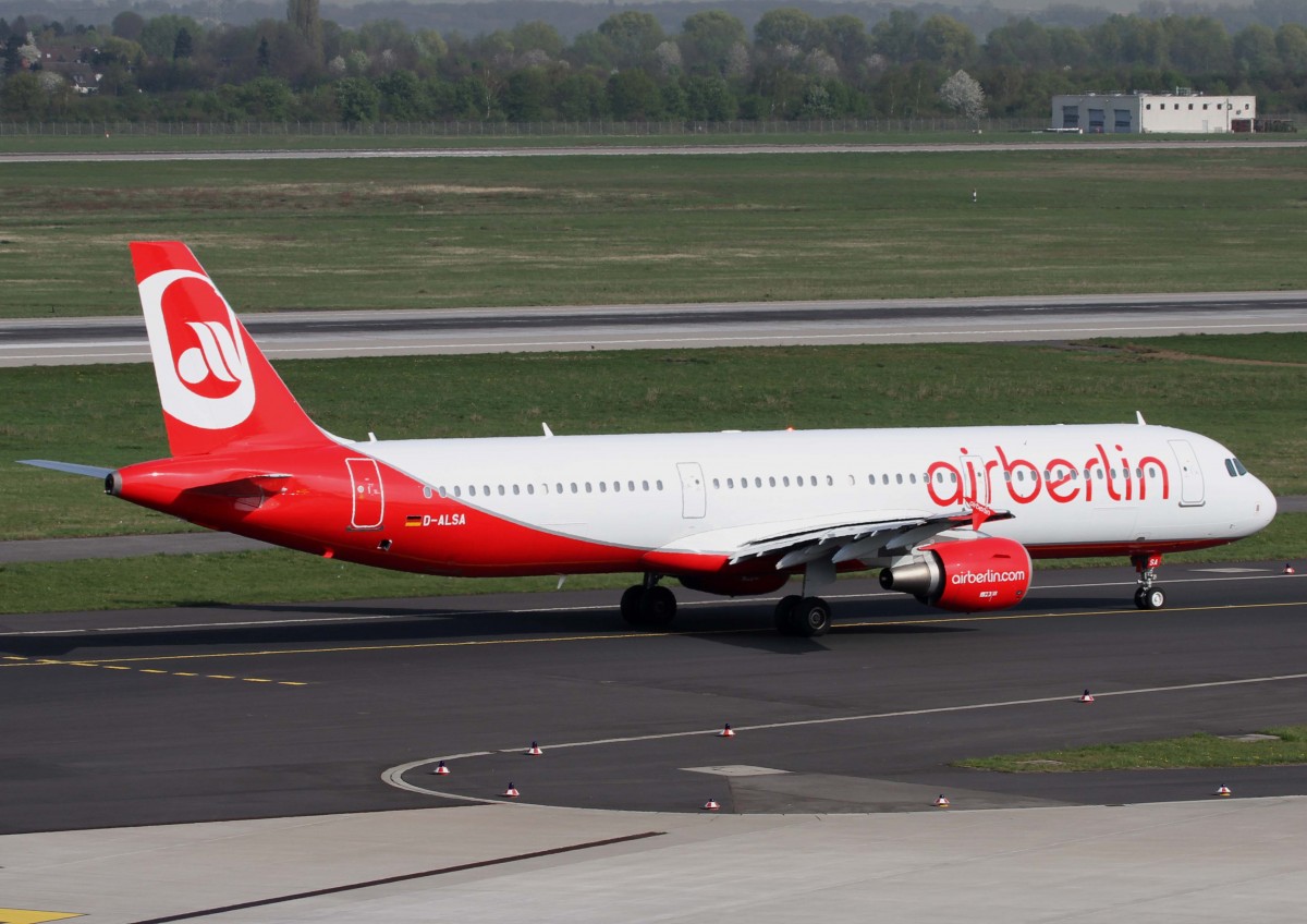 Air Berlin (ex LTU), D-ALSA, Airbus, A 321-200, 02.04.2014, DUS-EDDL, Dsseldorf, Germany