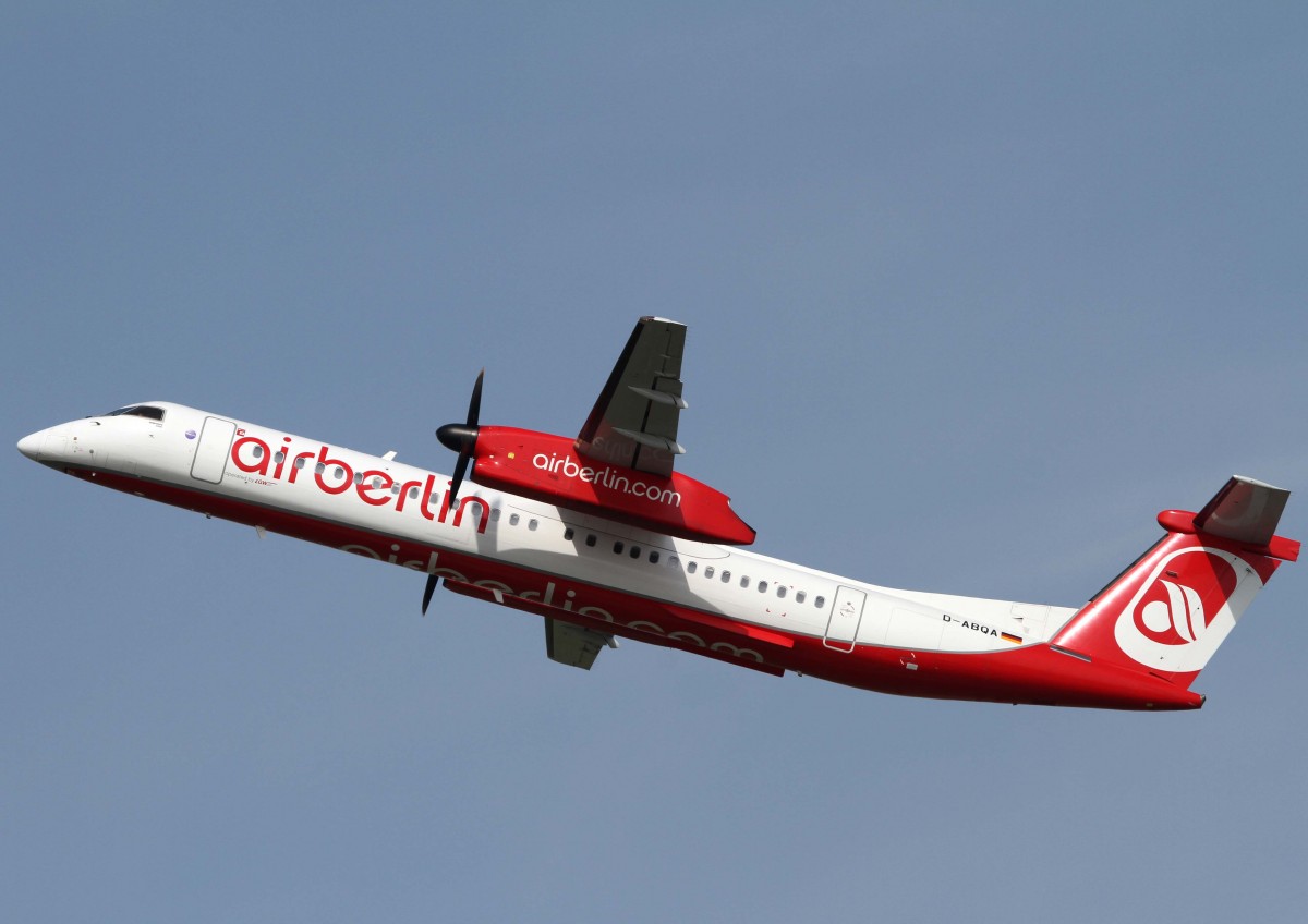 Air Berlin (LGW), D-ABQA, De Havilland Canada, 8Q-400, 02.04.2014, DUS-EDDL, Dsseldorf, Germany
