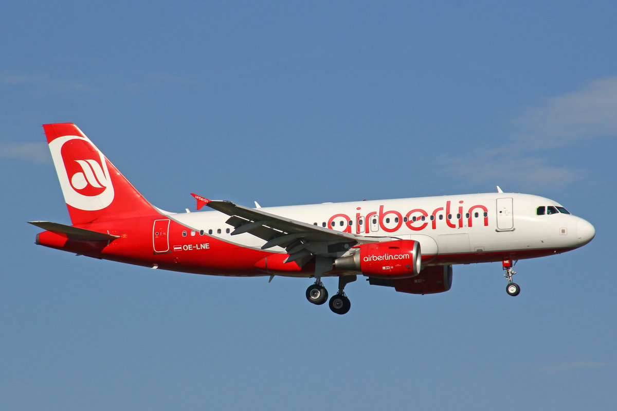 Air Berlin (Operated by Niki), OE-LNE, Airbus A319-112, 29.September 2016, ZRH Zürich, Switzerland.