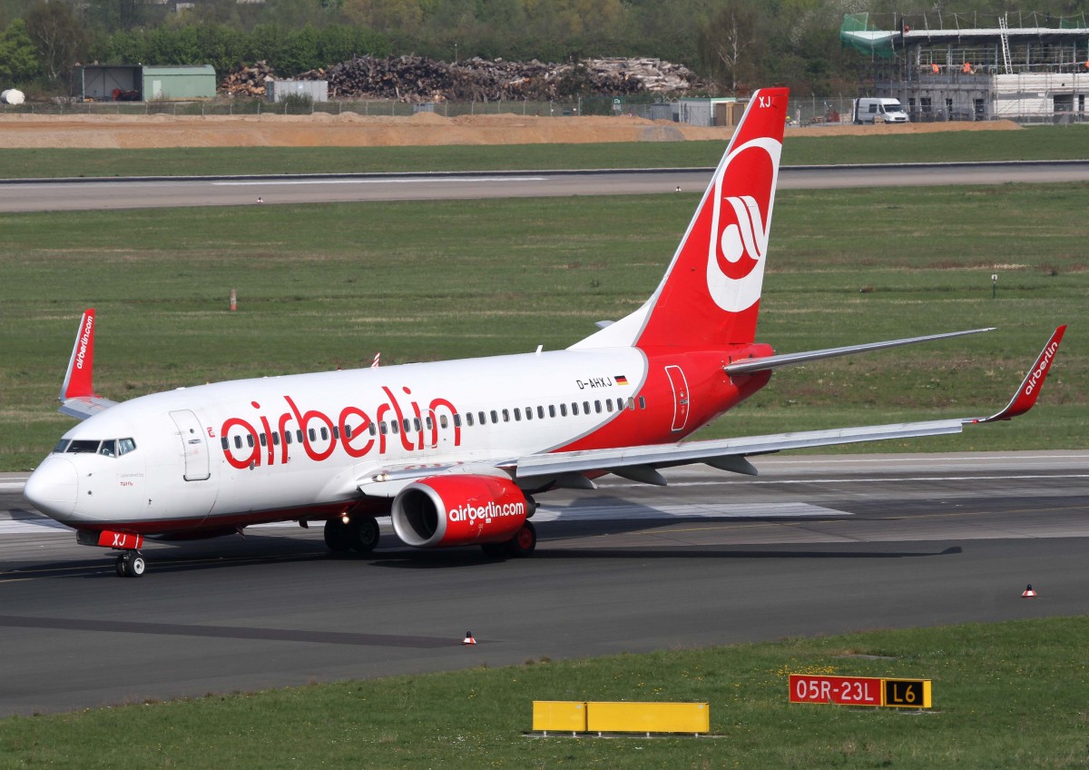 Air Berlin (TUIfly), D-AHXJ, Boeing, 737-700 wl, 02.04.2014, DUS-EDDL, Dsseldorf, Germany 