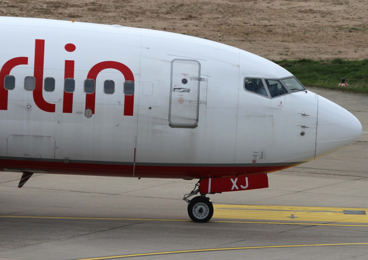 Air Berlin (TUIfly), D-AHXJ, Boeing, 737-700 wl (Bug/Nose), 02.04.2014, DUS-EDDL, Dsseldorf, Germany 
