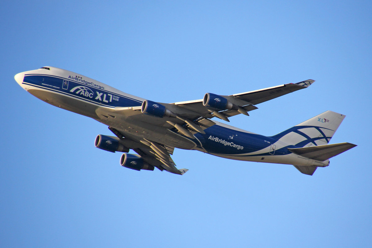 Air Bridge Cargo, VP-BIK, Boeing 747-46NERF, msn: 35421/1400, 28.September 2019, FRA Frankfurt, Germany.