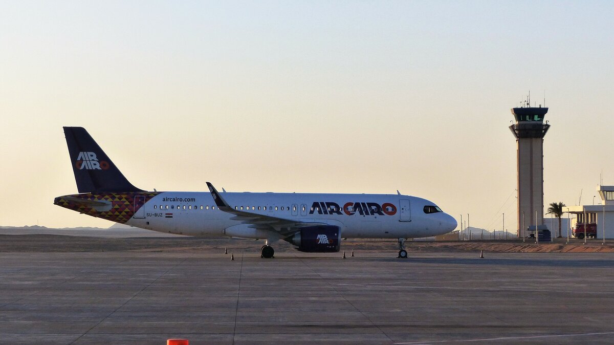 Air Cairo, Airbus A 320-251N, Marsa Alam Airport (RMF-HEMA) am 3.5.2023
