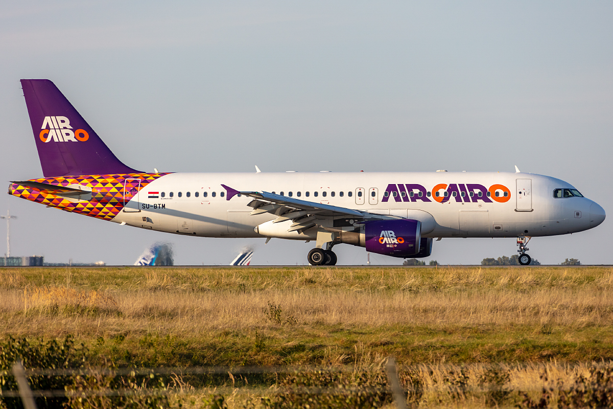 Air Cairo, SU-BTM, Airbus, A320-214, 09.10.2021, CDG, Paris, France