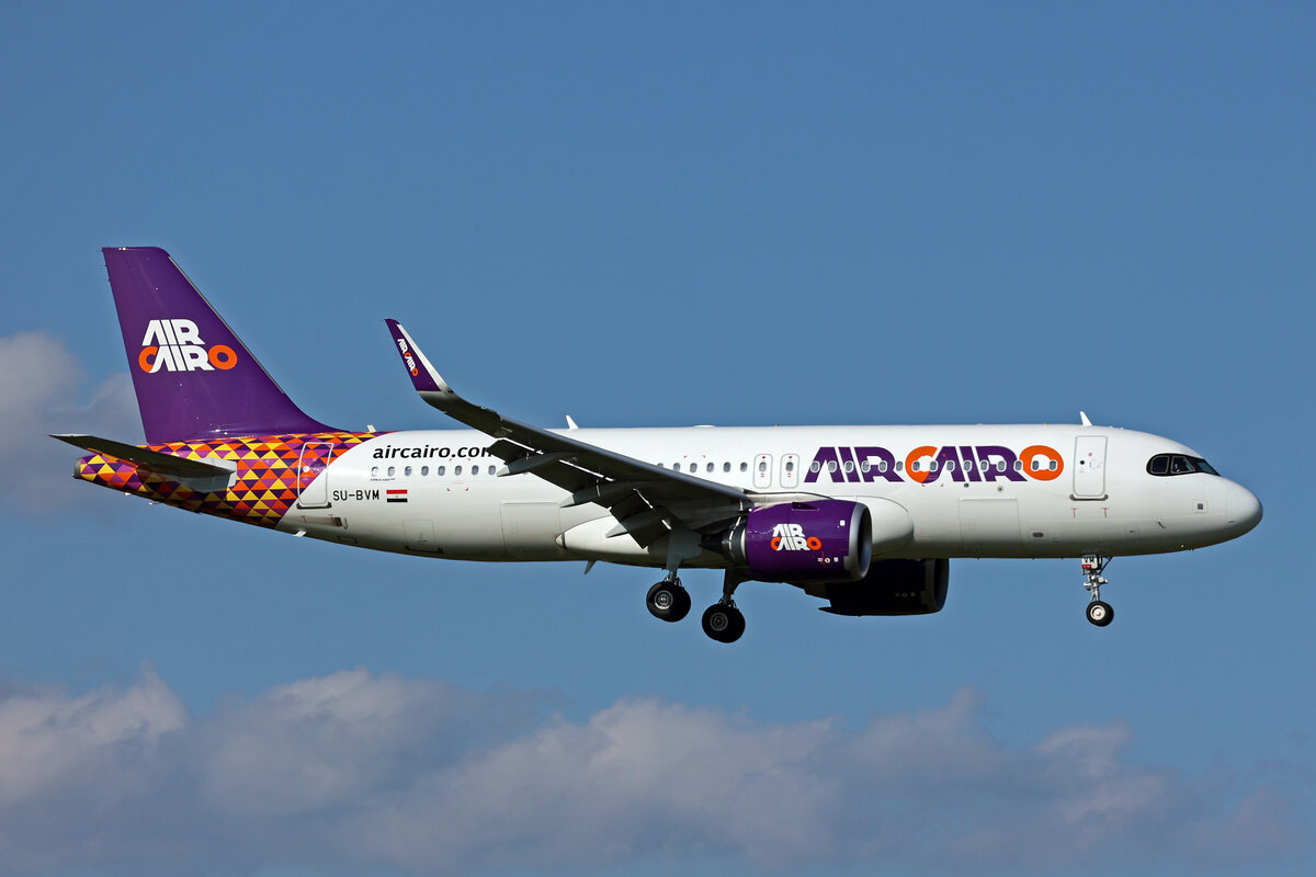 Air Cairo, SU-BVM, Airbus A320-251N, msn: 12273, 24.August 2025, ZRH Zürich, Switzerland.
