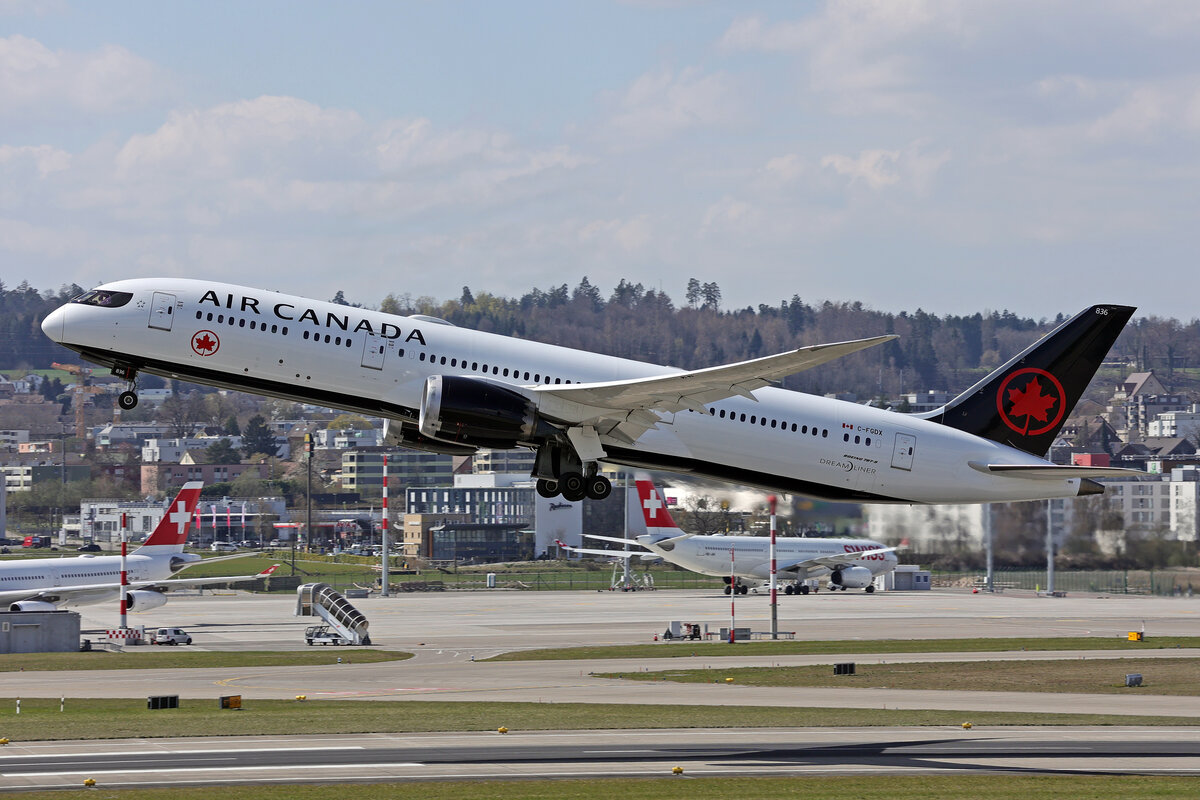 Air Canada, C-FGDX, Boeing B787-9, msn: 35269/395, 03.April 2026, ZRH Zürich, Switzerland.