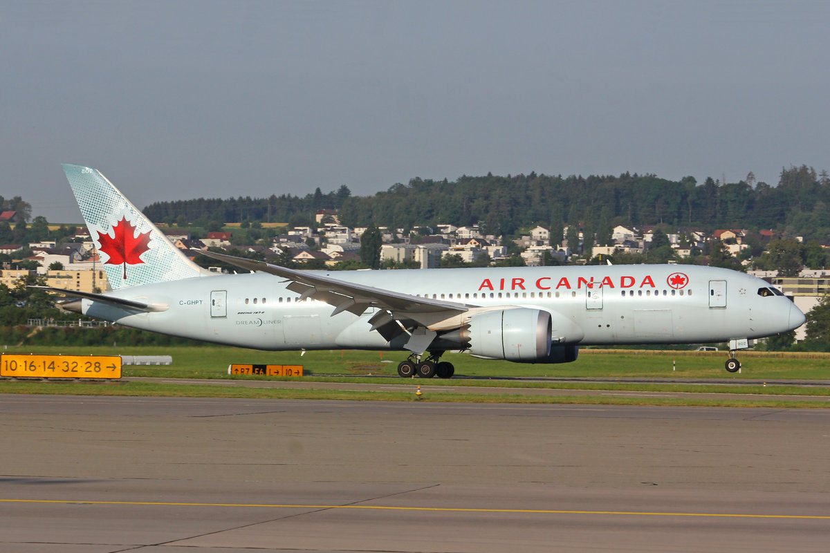 Air Canada, C-GHPT, Boeing 787-8, msn: 35258/170, 06.Juli 2019, ZRH Zürich, Switzerland.
