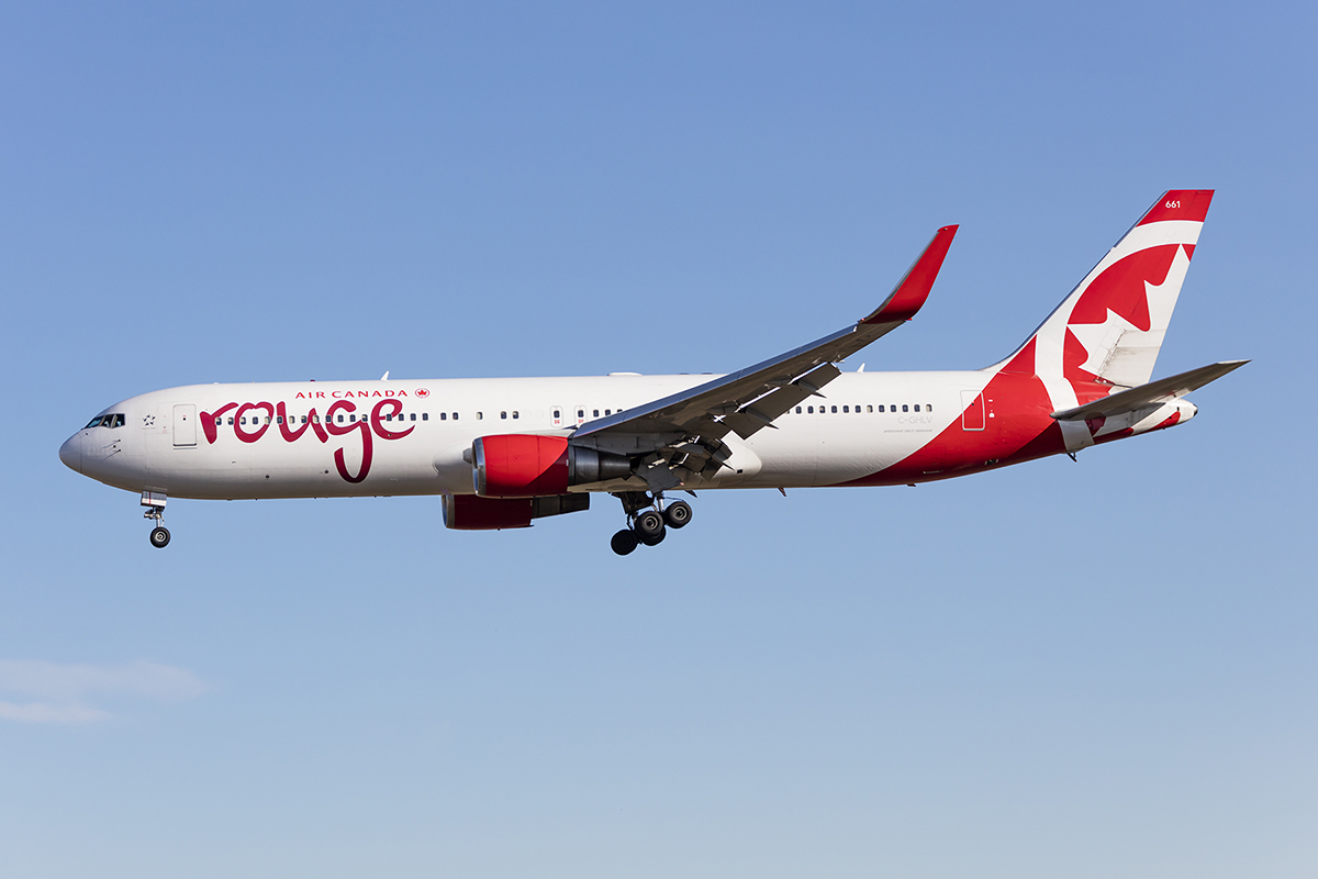 Air Canada - Rouge, C-GHLV, Boeing, B767-36N-ER, 10.09.2017, BCN, Barcelona, Spain 




