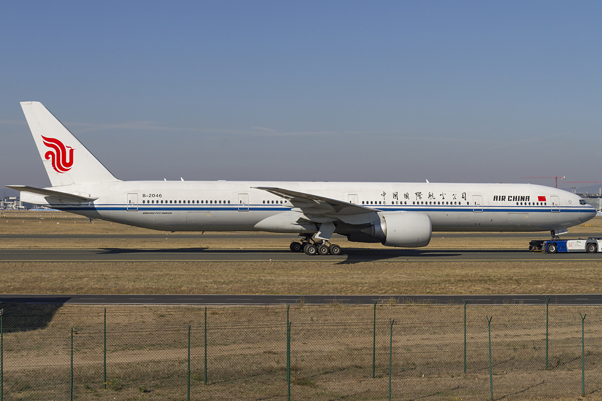 Air China, B-2046, Boeing, B777-39L-ER, 14.10.2018, FRA, Frankfurt, Germany 




