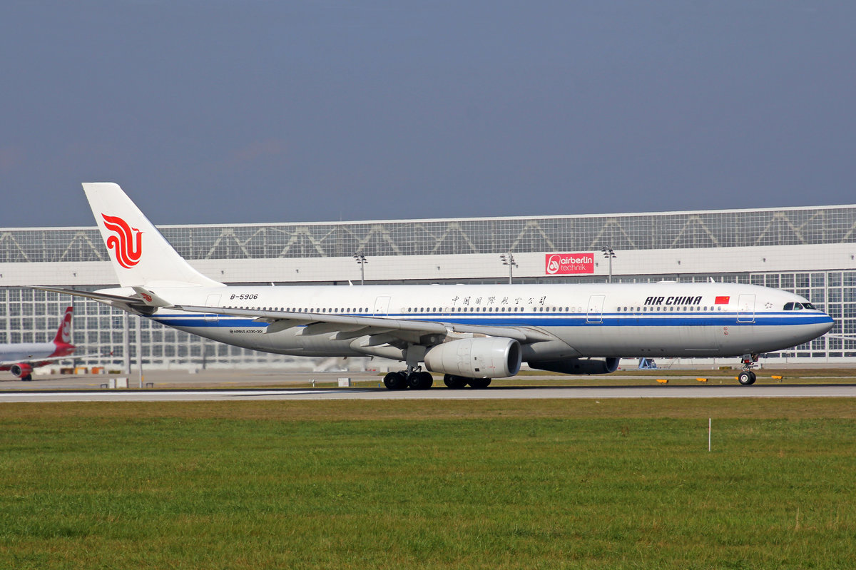 Air China, B-5906, Airbus A330-343E, 24.September 2016, MUC München, Germany.